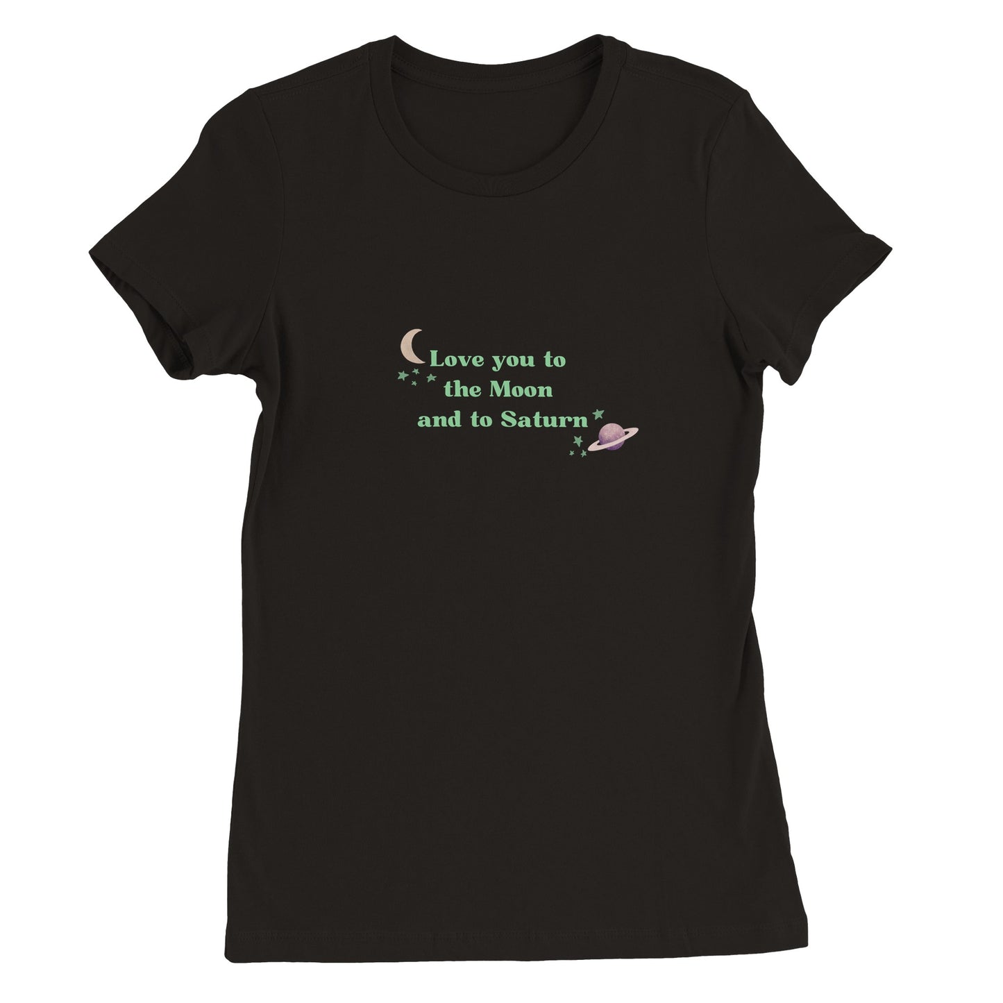 Love you to the moon and to saturn -  gekleurde print - t-shirt