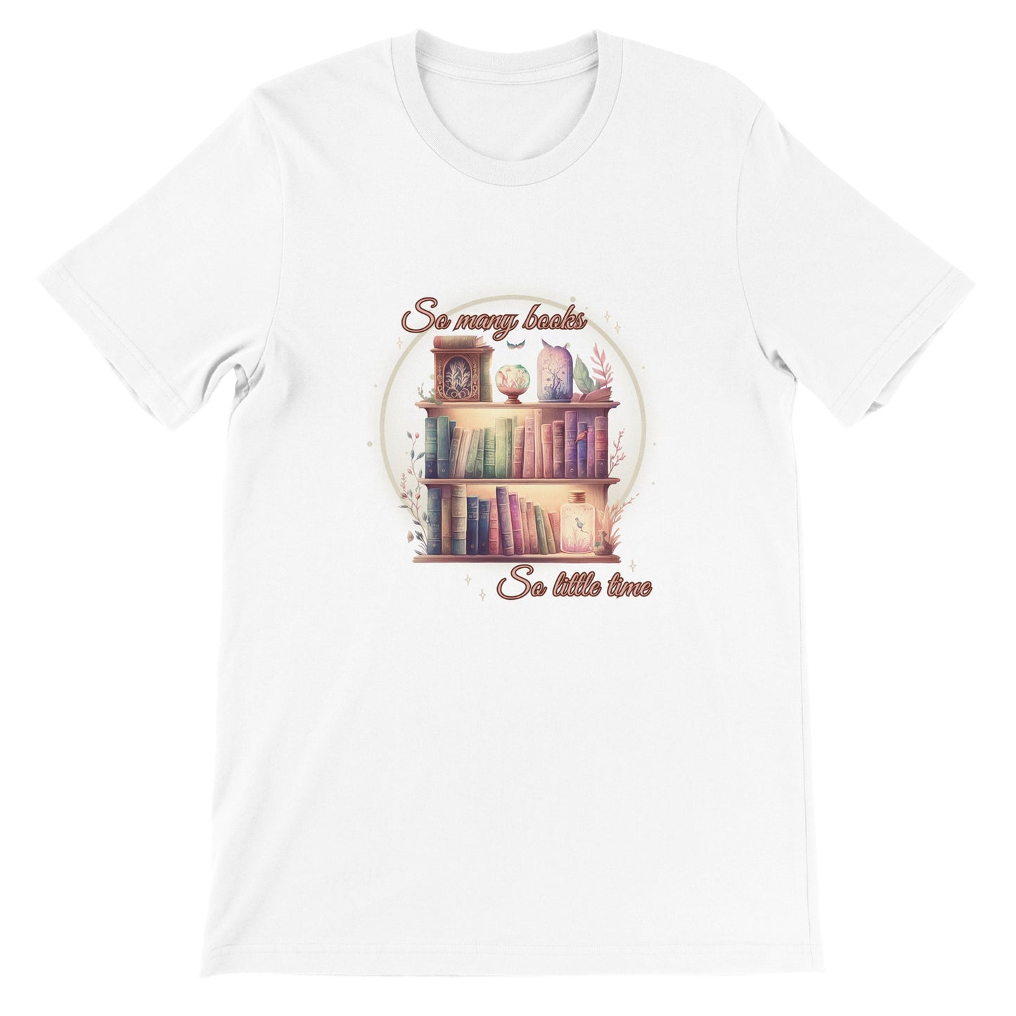 So many books, so little time  -  t-shirt volwassenen