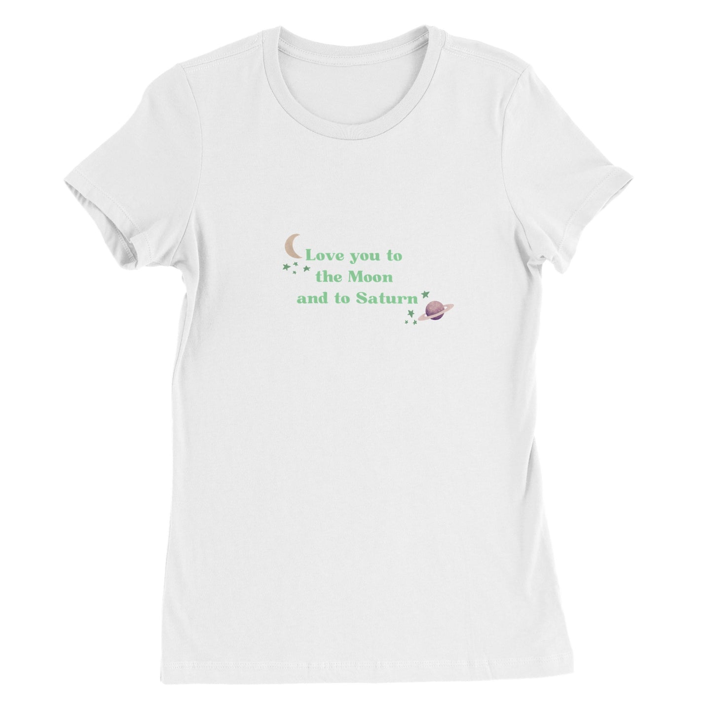 Love you to the moon and to saturn -  gekleurde print - t-shirt