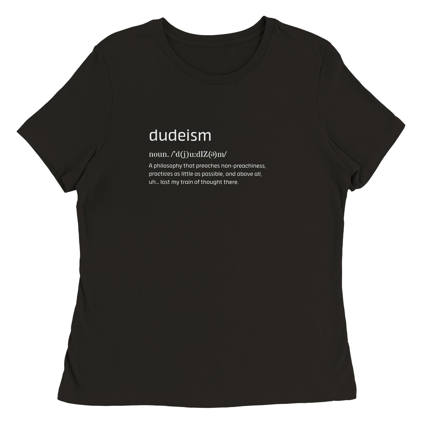 dudeism witte print - Relaxed T-shirt voor dames | Bella + Canvas 6400