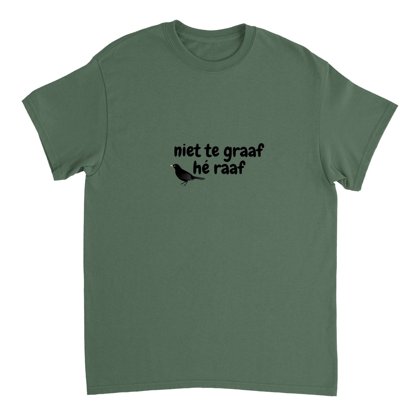 niet te graaf hé raaf - t-shirt volwassenen