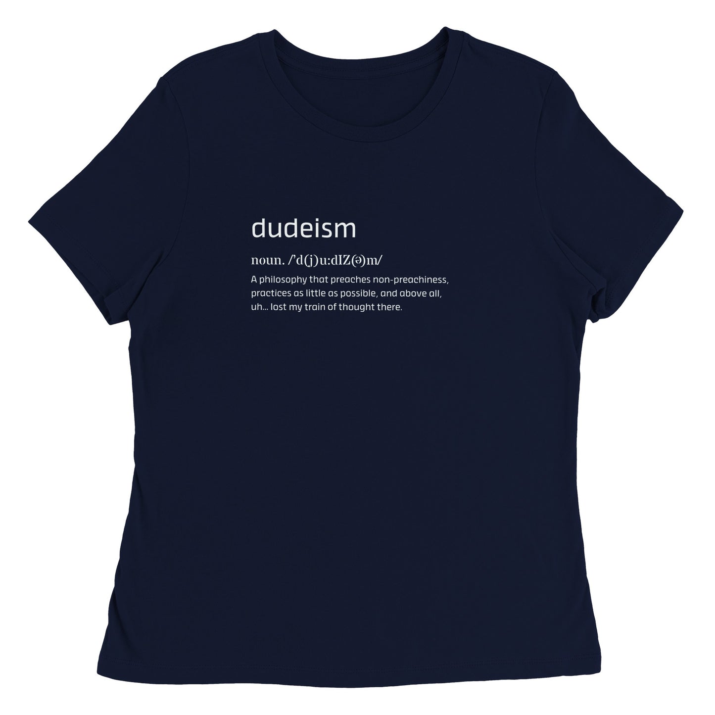 dudeism witte print - Relaxed T-shirt voor dames | Bella + Canvas 6400