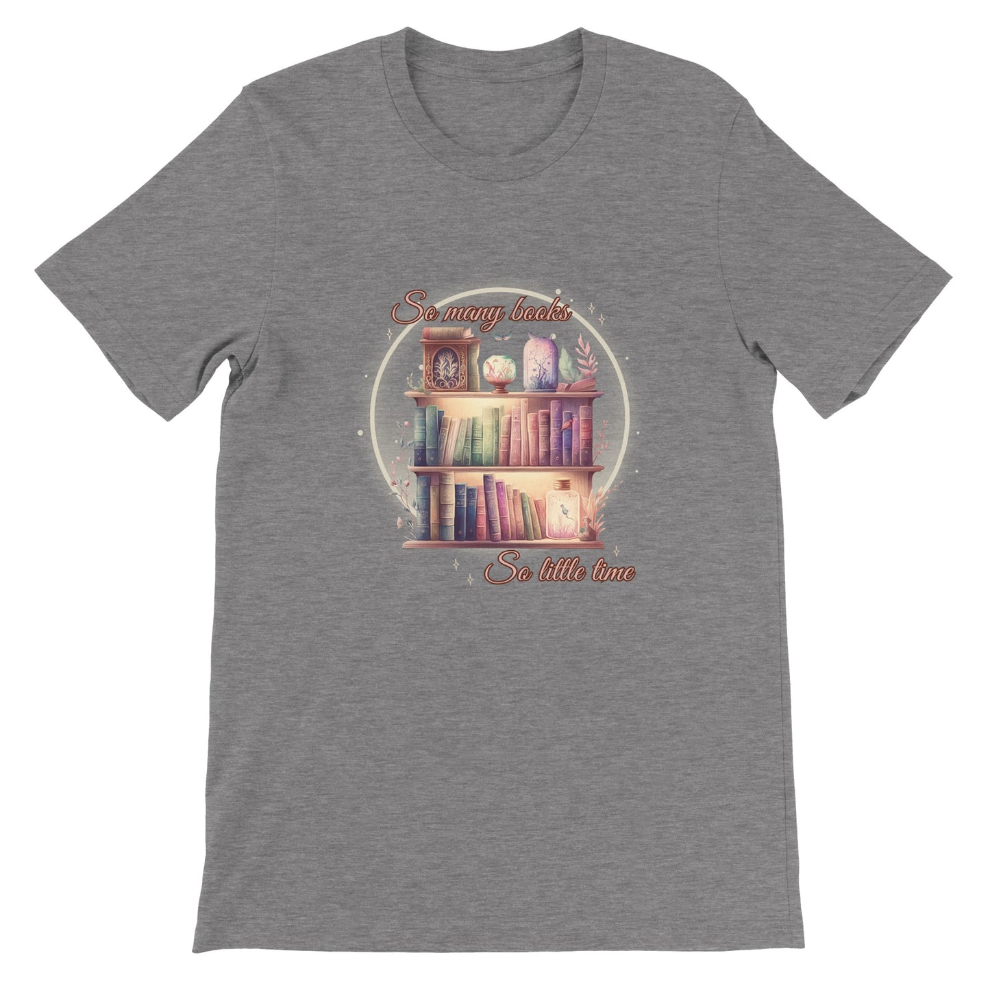 So many books, so little time  -  t-shirt volwassenen