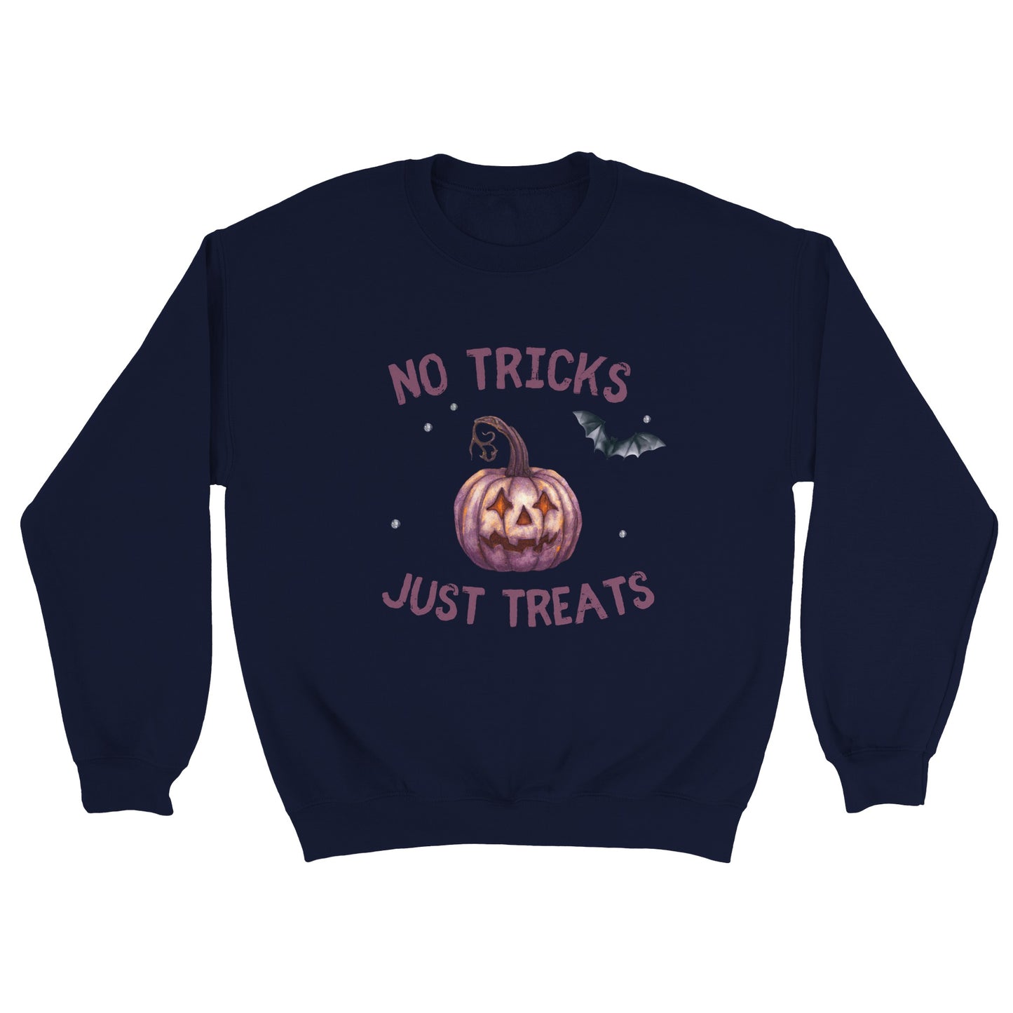 No tricks just treats Halloween sweater volwassenen