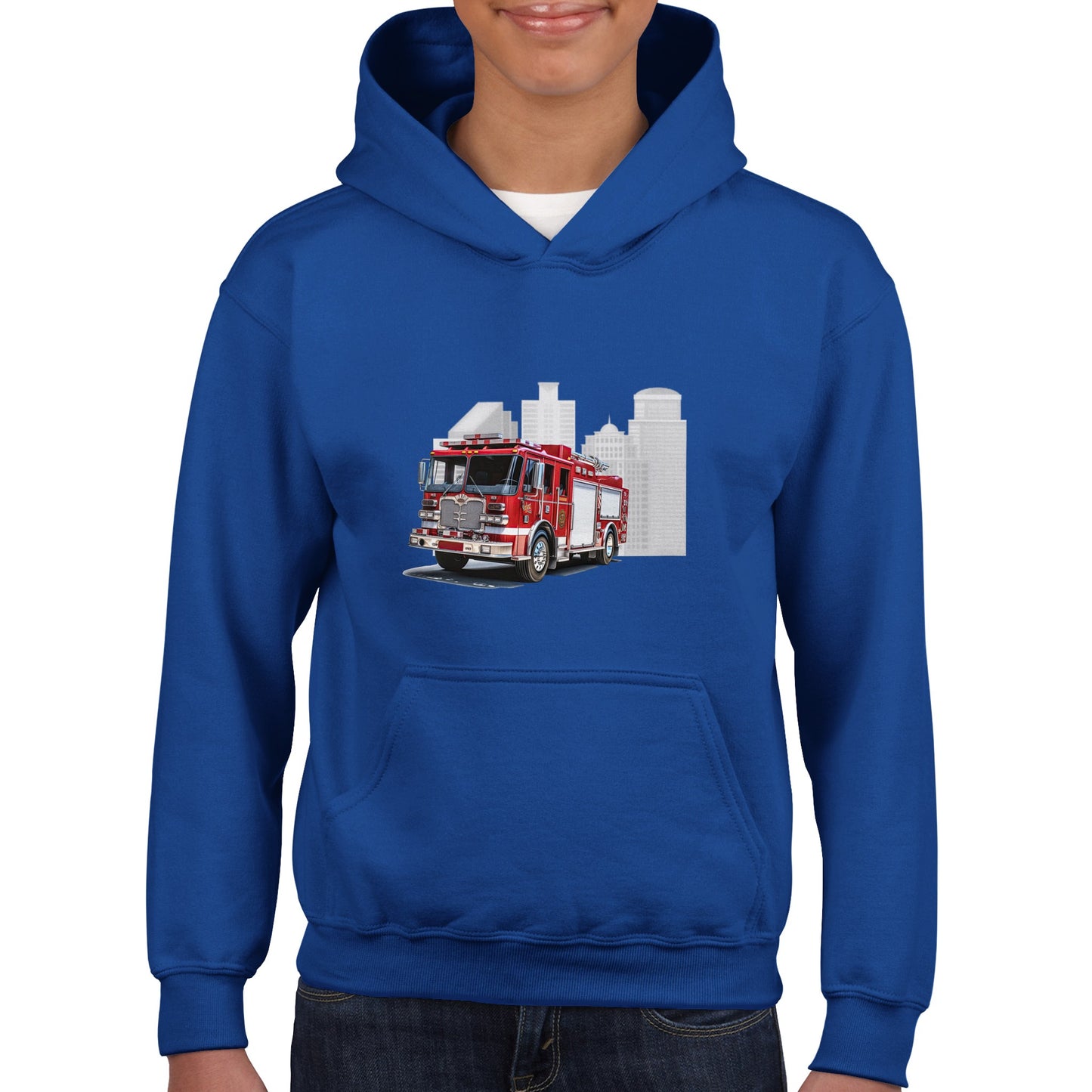 Brandweerwagen  - hoodie kinderen