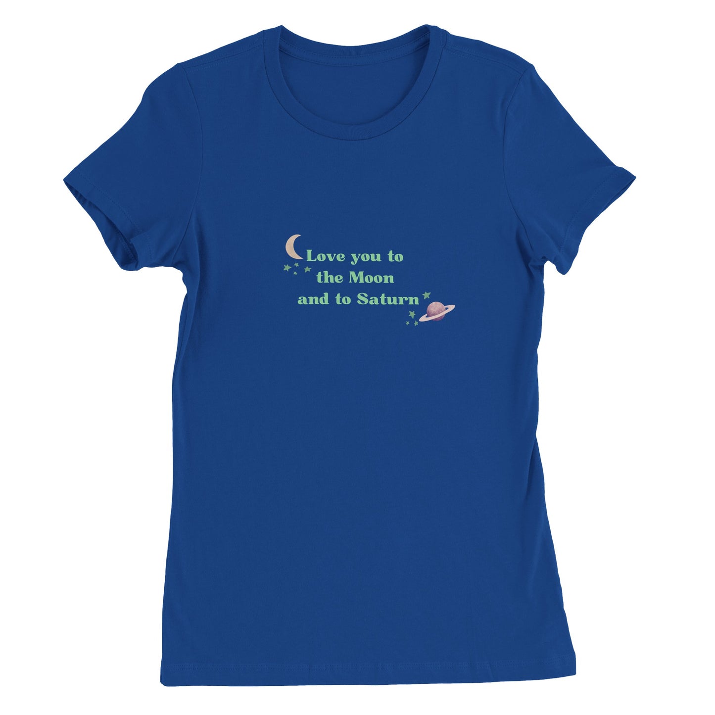 Love you to the moon and to saturn -  gekleurde print - t-shirt