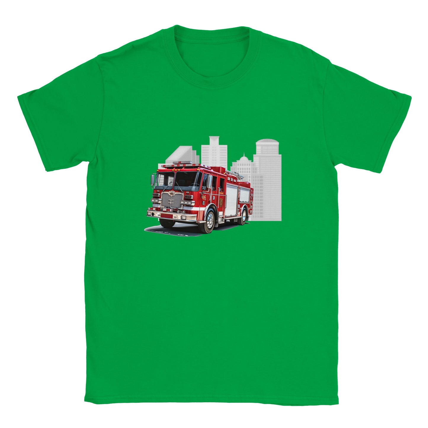 Brandweerwagen  -  t-shirt kinderen