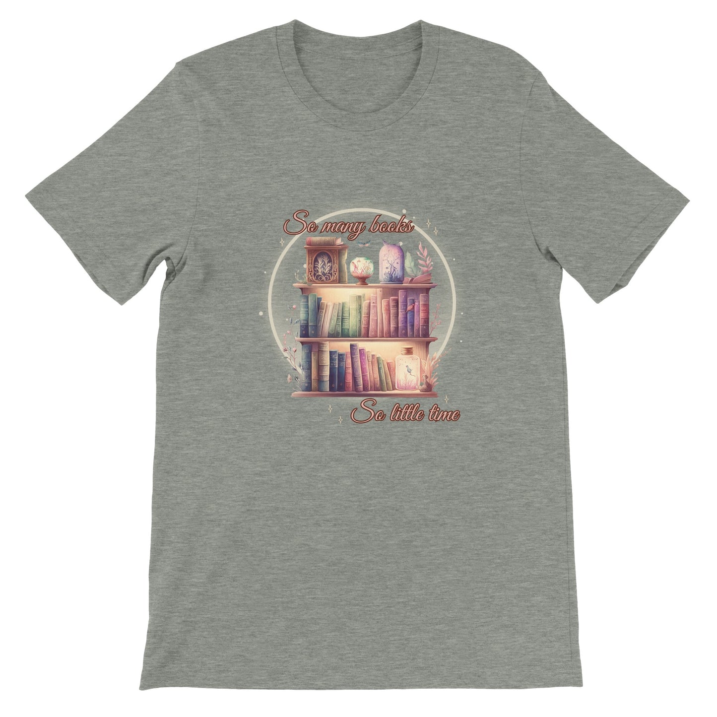 So many books, so little time  -  t-shirt volwassenen