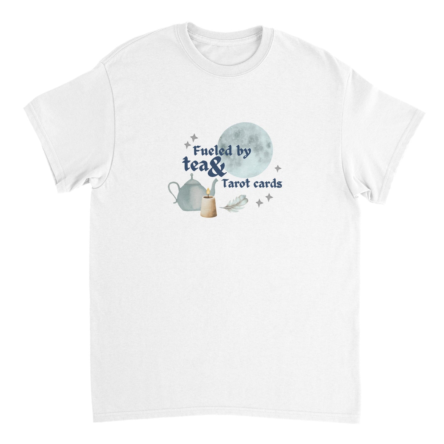 Fueled by tea & tarot cards -  t-shirt volwassenen