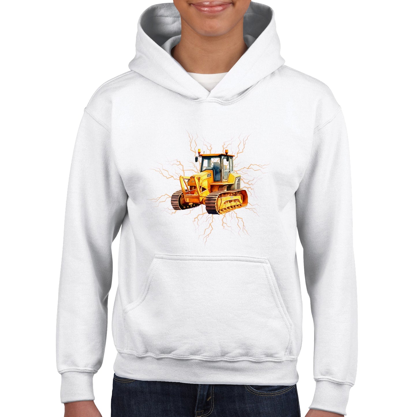 Bulldozer -  hoodie kinderen