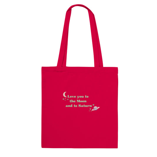 Love you to the moon and to saturn -   tote-bag