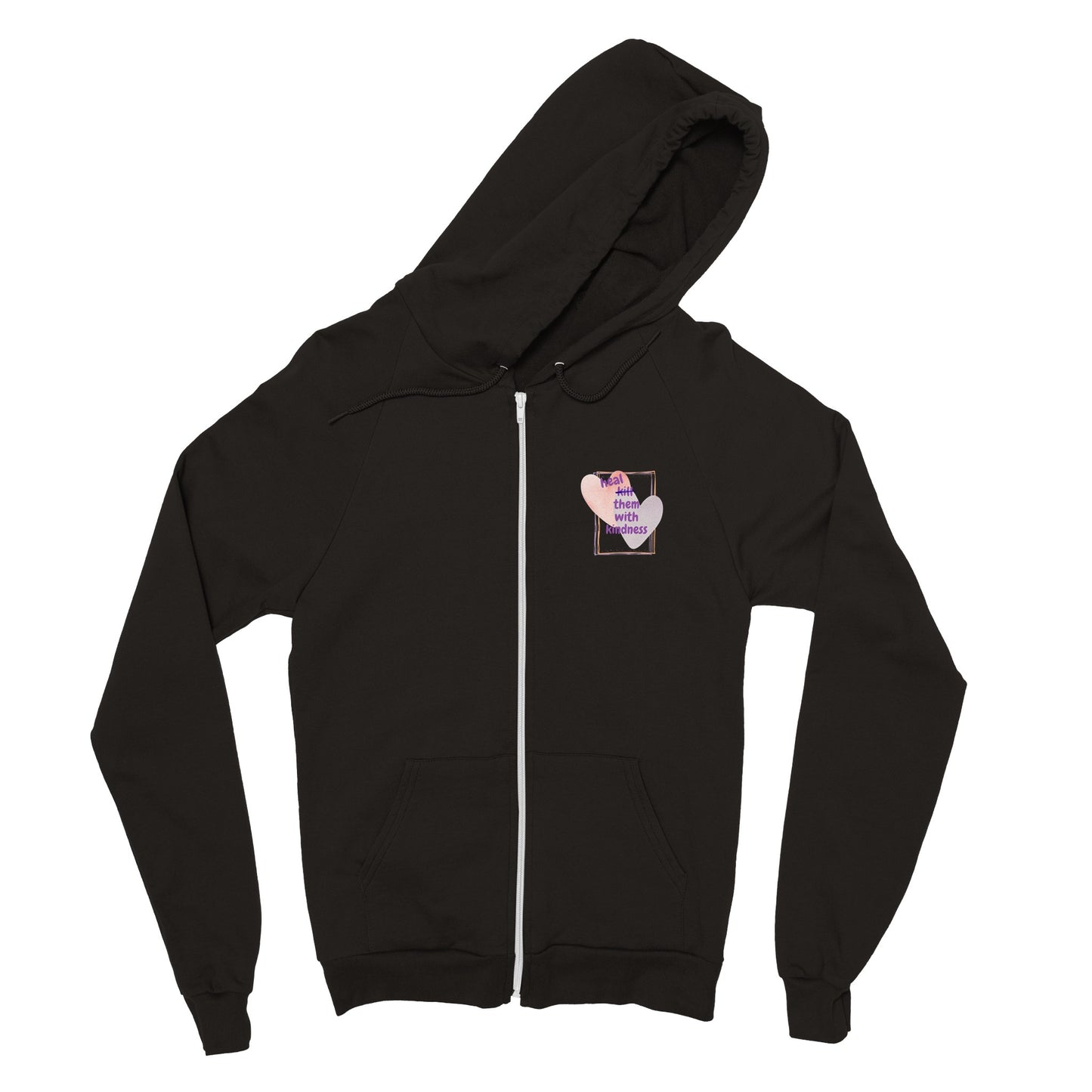 Heal them with kindness - hoodie met rits