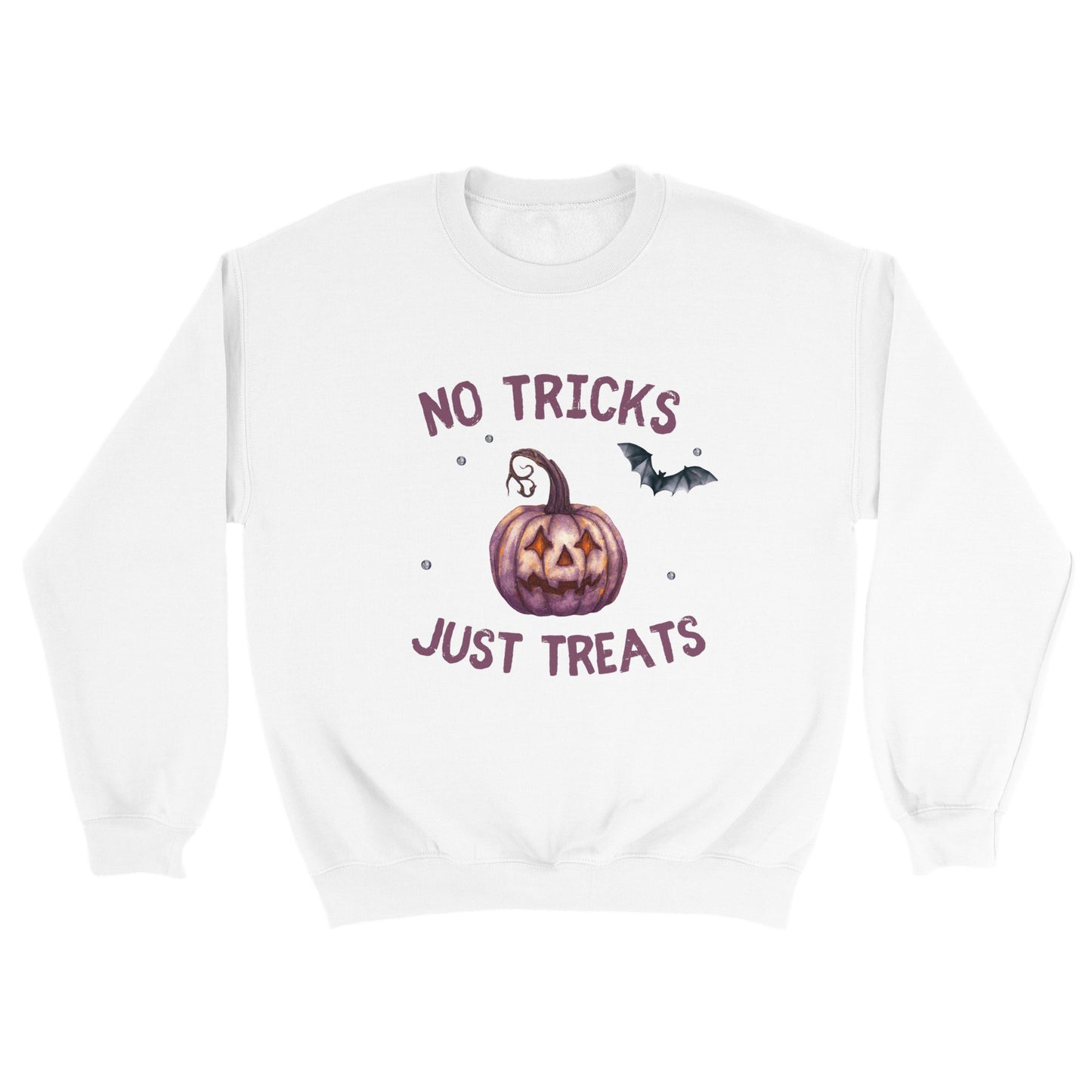 No tricks just treats Halloween sweater volwassenen