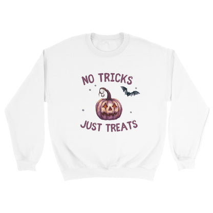 No tricks just treats Halloween sweater volwassenen