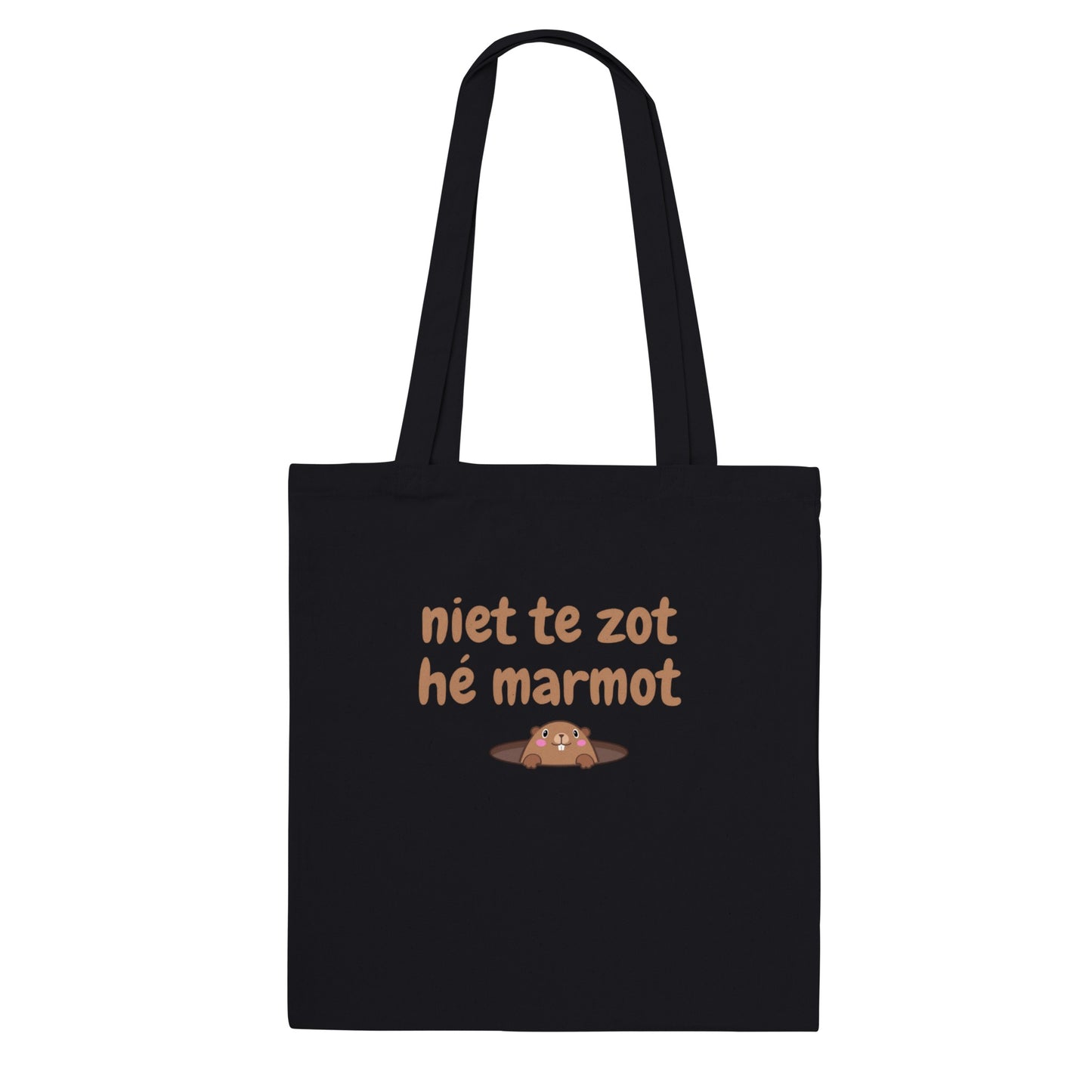 niet te zot hé marmot - tote-bag