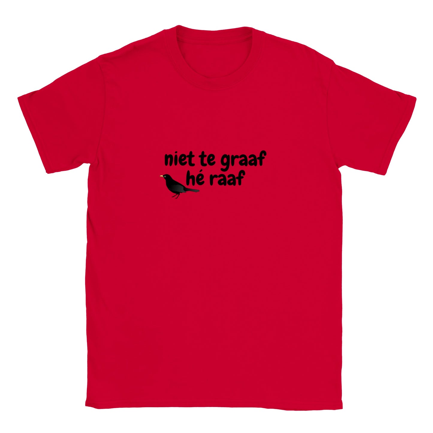 niet te graaf hé raaf - t-shirt kinderen