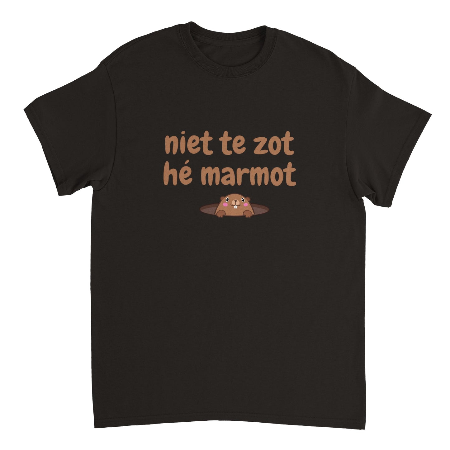 niet te zot hé marmot - t-shirt volwassenen