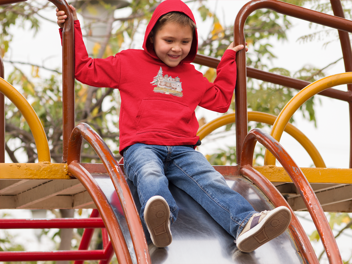 een beregoeie kerst hoodie voor kinderen