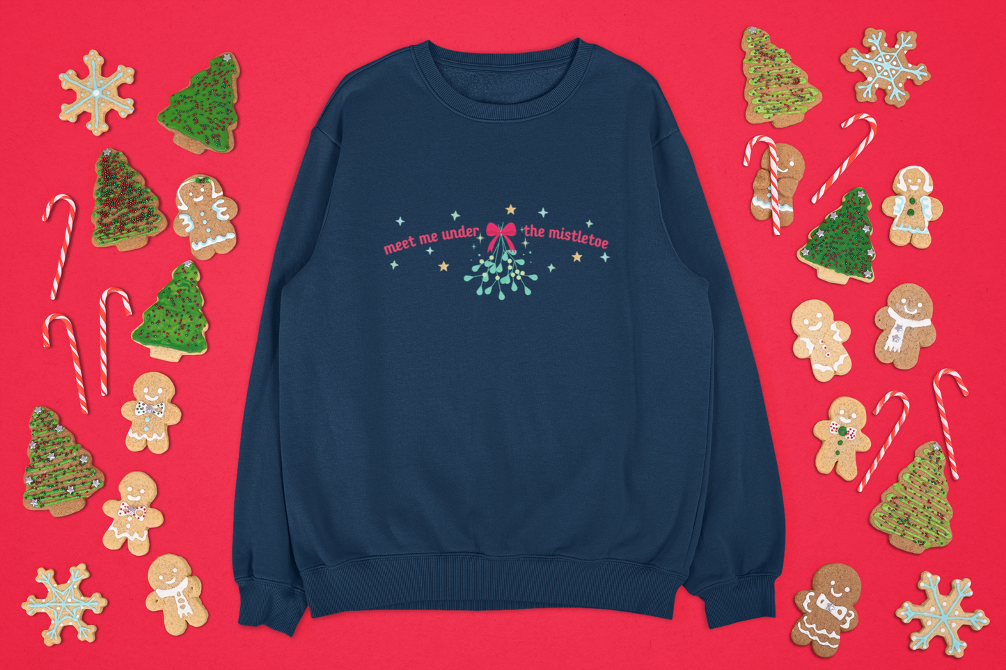 meet me under the mistletoe - sweater volwassenen