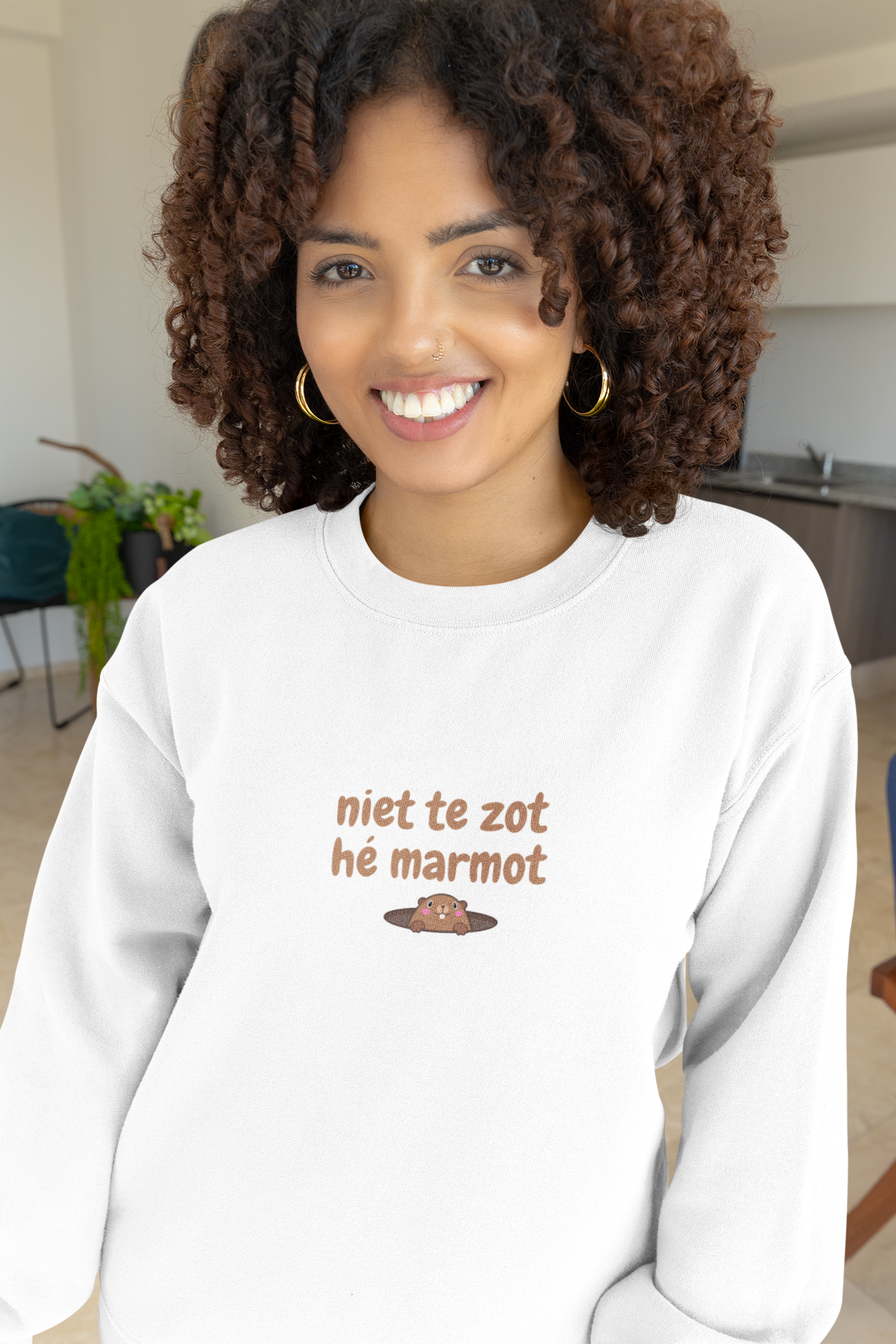 niet te zot hé marmot - sweater volwassenen