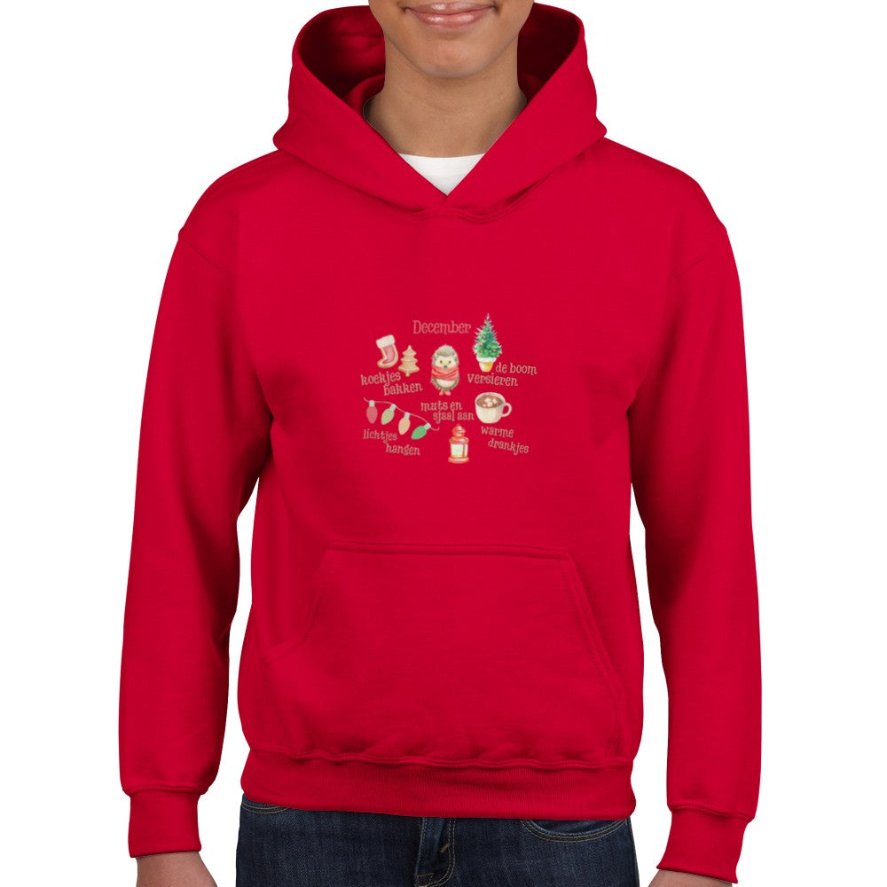 december hoodie voor kinderen