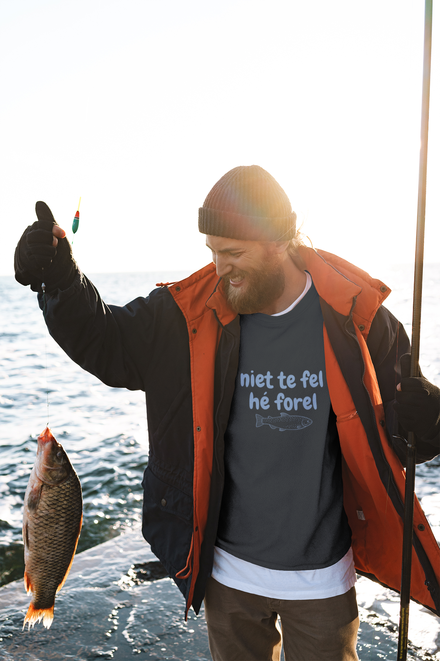 niet te fel hé forel - sweater volwassenen