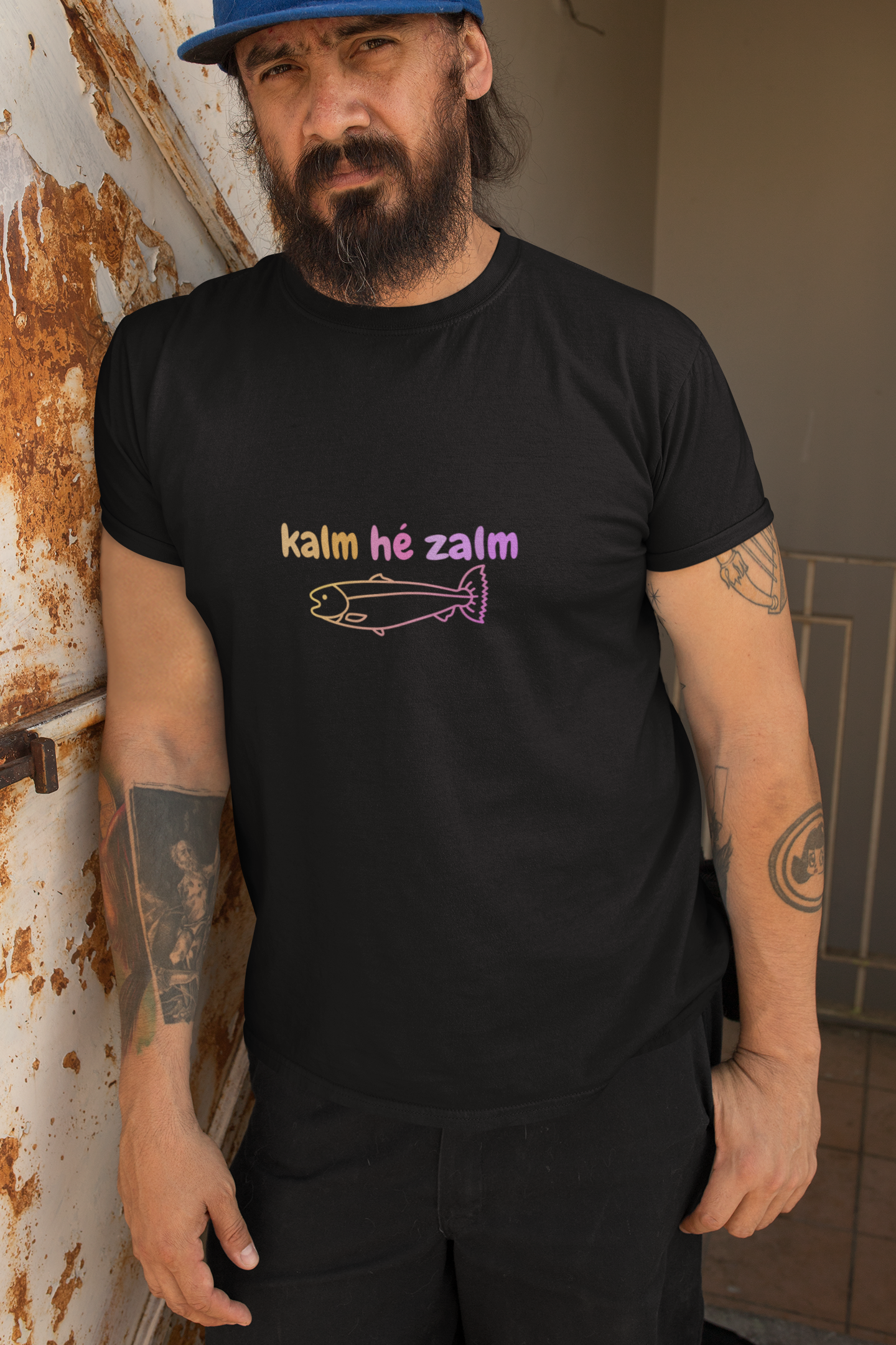 kalm hé zalm - t-shirt volwassenen