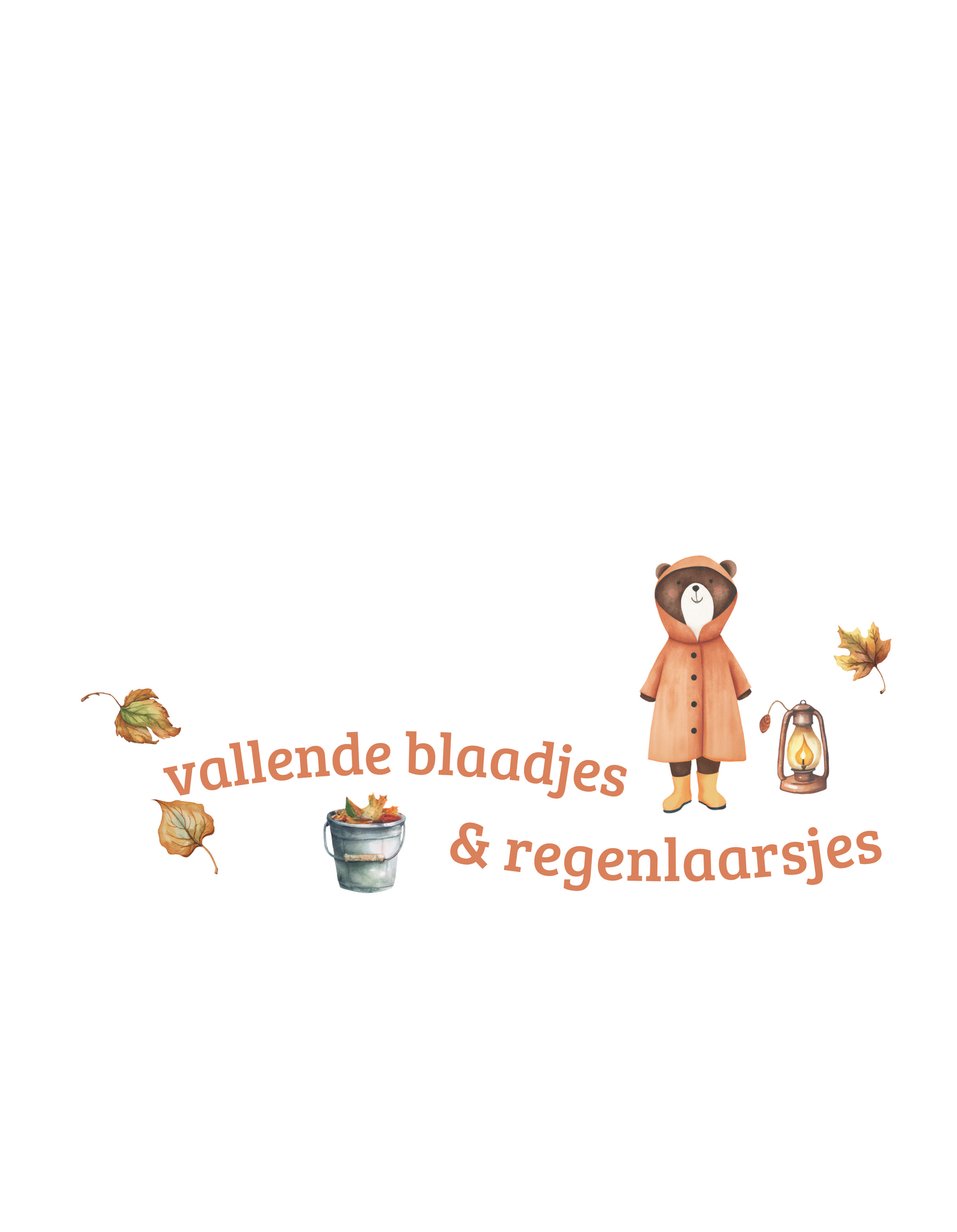 Vallende blaadjes & regenlaarsjes -  t-shirt